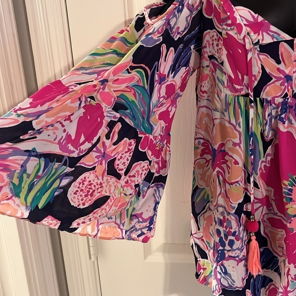 Lilly Pulitzer Alanna Cold Shoulder Top - Tipping Point Navy - Picture 3 of 8